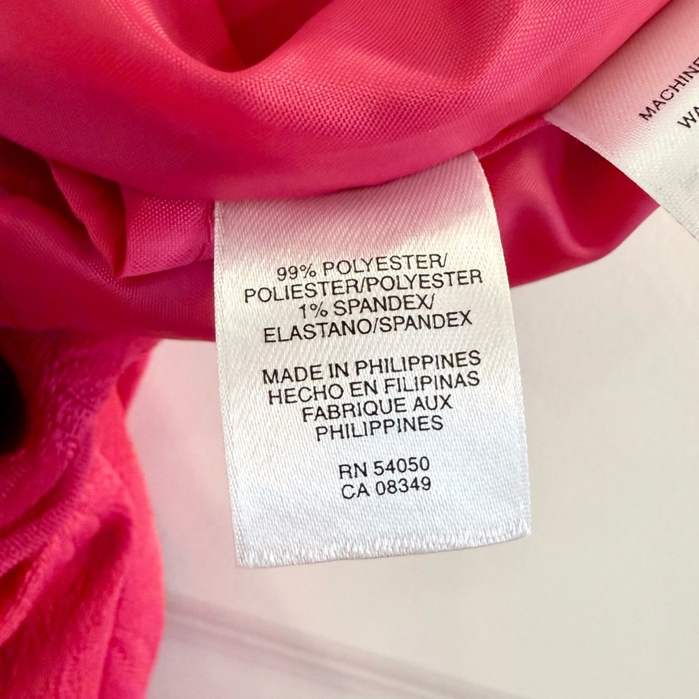Fuchsia Textured Floral Fit and Flare Dress Size 6 NWT - Picture 8 of 10